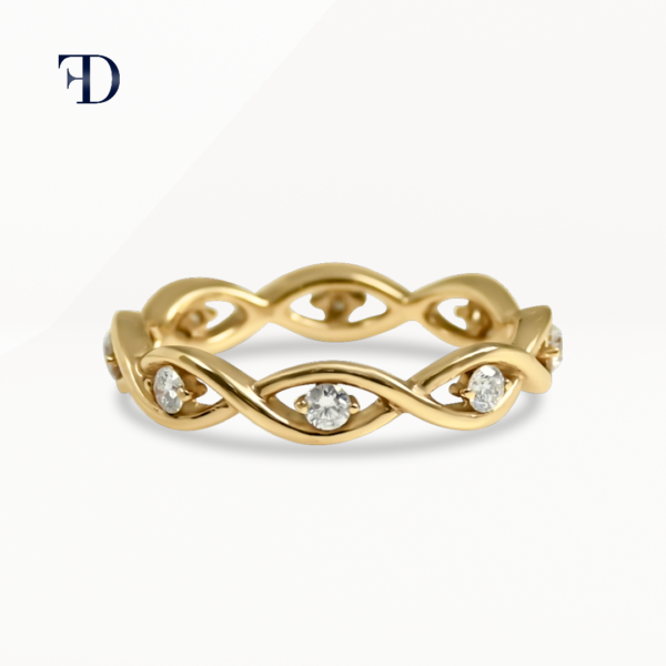 yellow-gold-8 Diamond Women’s Fashion Ring