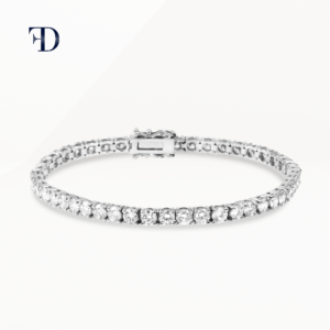white-gold-Classic Four Prong Diamond Tennis Bracelet